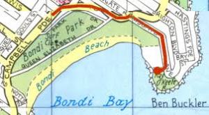 Map of North Bondi/Ben Buckler